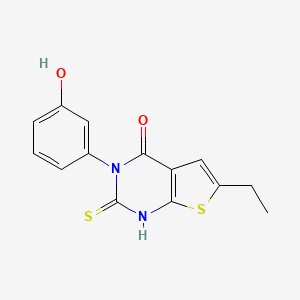 6-ethyl-3-(3-hydroxyphenyl)-2-mercaptothieno[2,3-d]pyrimidin-4(3H)-one