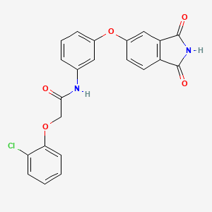 2-(2-chlorophenoxy)-N-[3-(1,3-dioxoisoindol-5-yl)oxyphenyl]acetamide