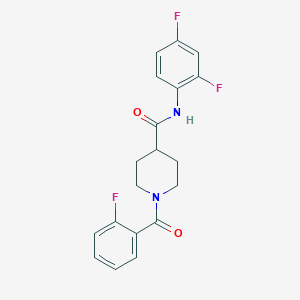 N-(2,4-difluorophenyl)-1-(2-fluorobenzoyl)piperidine-4-carboxamide