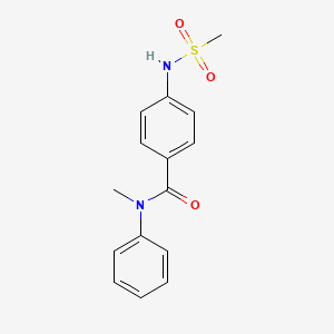 molecular formula C15H16N2O3S B4822973 N-methyl-4-[(methylsulfonyl)amino]-N-phenylbenzamide 