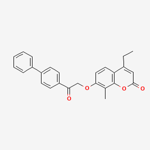 7-[2-(biphenyl-4-yl)-2-oxoethoxy]-4-ethyl-8-methyl-2H-chromen-2-one