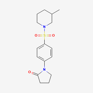 1-{4-[(3-METHYLPIPERIDINO)SULFONYL]PHENYL}-2-PYRROLIDINONE