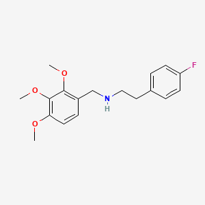 molecular formula C18H22FNO3 B4823058 N-(4-FLUOROPHENETHYL)-N-(2,3,4-TRIMETHOXYBENZYL)AMINE 