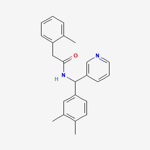 N-[(3,4-dimethylphenyl)(pyridin-3-yl)methyl]-2-(2-methylphenyl)acetamide