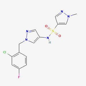 N~4~-[1-(2-CHLORO-4-FLUOROBENZYL)-1H-PYRAZOL-4-YL]-1-METHYL-1H-PYRAZOLE-4-SULFONAMIDE