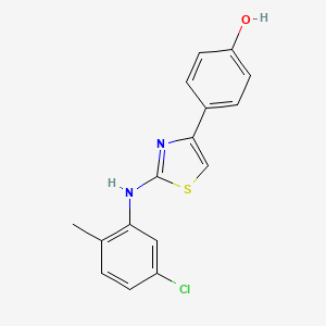 molecular formula C16H13ClN2OS B4823074 4-[2-(5-Chloro-2-methylanilino)-1,3-thiazol-4-yl]phenol 