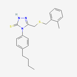 4-(4-butylphenyl)-5-{[(2-methylbenzyl)thio]methyl}-4H-1,2,4-triazole-3-thiol