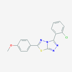 molecular formula C16H11ClN4OS B482309 3-(2-Chlorophenyl)-6-(4-methoxyphenyl)-[1,2,4]triazolo[3,4-b][1,3,4]thiadiazole CAS No. 588719-26-0