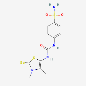 4-({[(3,4-dimethyl-2-thioxo-2,3-dihydro-1,3-thiazol-5-yl)amino]carbonyl}amino)benzenesulfonamide