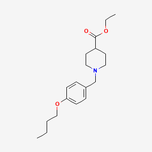 Ethyl 1-[(4-butoxyphenyl)methyl]piperidine-4-carboxylate