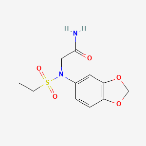 N~2~-1,3-benzodioxol-5-yl-N~2~-(ethylsulfonyl)glycinamide