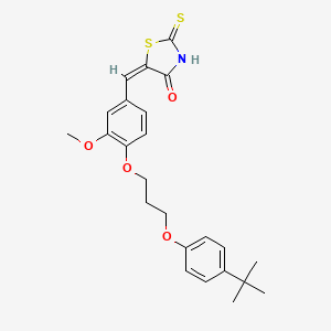 5-{4-[3-(4-tert-butylphenoxy)propoxy]-3-methoxybenzylidene}-2-thioxo-1,3-thiazolidin-4-one