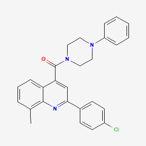 [2-(4-CHLOROPHENYL)-8-METHYL-4-QUINOLYL](4-PHENYLPIPERAZINO)METHANONE