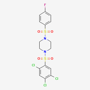 1-[(4-fluorophenyl)sulfonyl]-4-[(2,4,5-trichlorophenyl)sulfonyl]piperazine