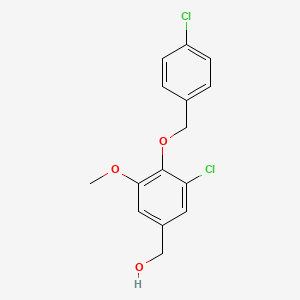 {3-chloro-4-[(4-chlorobenzyl)oxy]-5-methoxyphenyl}methanol