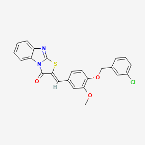 2-{4-[(3-chlorobenzyl)oxy]-3-methoxybenzylidene}[1,3]thiazolo[3,2-a]benzimidazol-3(2H)-one