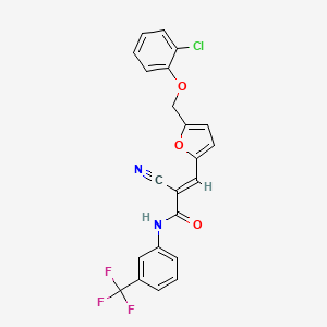 3-{5-[(2-chlorophenoxy)methyl]-2-furyl}-2-cyano-N-[3-(trifluoromethyl)phenyl]acrylamide