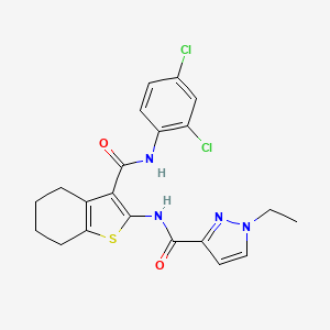 N-(3-{[(2,4-dichlorophenyl)amino]carbonyl}-4,5,6,7-tetrahydro-1-benzothien-2-yl)-1-ethyl-1H-pyrazole-3-carboxamide