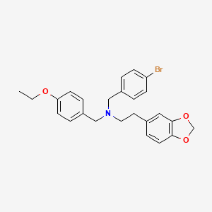 [2-(2H-1,3-BENZODIOXOL-5-YL)ETHYL][(4-BROMOPHENYL)METHYL][(4-ETHOXYPHENYL)METHYL]AMINE