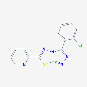 molecular formula C14H8ClN5S B482326 3-(2-Chlorophenyl)-6-(2-pyridinyl)[1,2,4]triazolo[3,4-b][1,3,4]thiadiazole CAS No. 697230-24-3