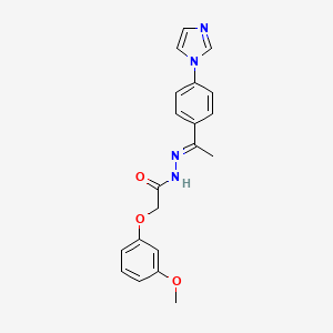 N'-{1-[4-(1H-imidazol-1-yl)phenyl]ethylidene}-2-(3-methoxyphenoxy)acetohydrazide