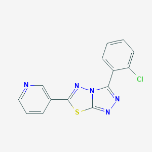 molecular formula C14H8ClN5S B482327 3-(2-Chlorophenyl)-6-(3-pyridinyl)[1,2,4]triazolo[3,4-b][1,3,4]thiadiazole CAS No. 151297-78-8