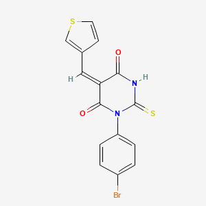 1-(4-bromophenyl)-5-(3-thienylmethylene)-2-thioxodihydro-4,6(1H,5H)-pyrimidinedione