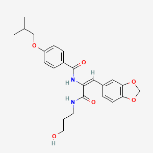 N-(2-(1,3-benzodioxol-5-yl)-1-{[(3-hydroxypropyl)amino]carbonyl}vinyl)-4-isobutoxybenzamide