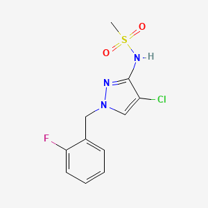 N-[4-chloro-1-(2-fluorobenzyl)-1H-pyrazol-3-yl]methanesulfonamide