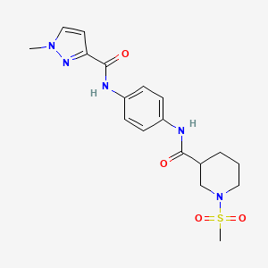 N~3~-(4-{[(1-METHYL-1H-PYRAZOL-3-YL)CARBONYL]AMINO}PHENYL)-1-(METHYLSULFONYL)-3-PIPERIDINECARBOXAMIDE