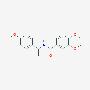 N-[1-(4-methoxyphenyl)ethyl]-2,3-dihydro-1,4-benzodioxine-6-carboxamide