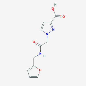 molecular formula C11H11N3O4 B4823359 1-{2-[(2-furylmethyl)amino]-2-oxoethyl}-1H-pyrazole-3-carboxylic acid 