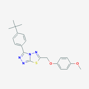 3-(4-Tert-butylphenyl)-6-[(4-methoxyphenoxy)methyl][1,2,4]triazolo[3,4-b][1,3,4]thiadiazole