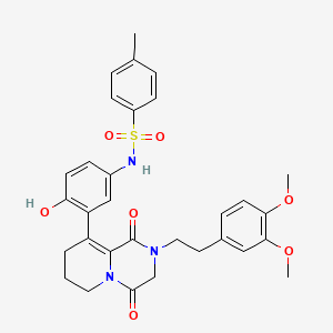 molecular formula C31H33N3O7S B4823367 N-(3-{2-[2-(3,4-DIMETHOXYPHENYL)ETHYL]-1,4-DIOXO-1H,2H,3H,4H,6H,7H,8H-PYRIDO[1,2-A]PYRAZIN-9-YL}-4-HYDROXYPHENYL)-4-METHYLBENZENE-1-SULFONAMIDE 