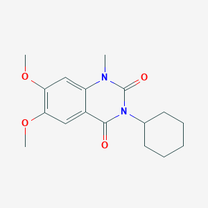 molecular formula C17H22N2O4 B4823419 3-cyclohexyl-6,7-dimethoxy-1-methylquinazoline-2,4(1H,3H)-dione 