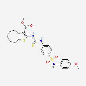 methyl 2-({[(4-{[(4-methoxyphenyl)amino]sulfonyl}phenyl)amino]carbonothioyl}amino)-5,6,7,8-tetrahydro-4H-cyclohepta[b]thiophene-3-carboxylate