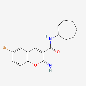 6-bromo-N-cycloheptyl-2-imino-2H-chromene-3-carboxamide