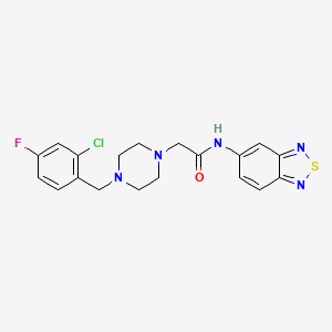 N-(2,1,3-BENZOTHIADIAZOL-5-YL)-2-[4-(2-CHLORO-4-FLUOROBENZYL)-1-PIPERAZINYL]ACETAMIDE