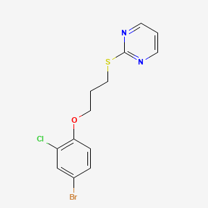 2-[3-(4-Bromo-2-chlorophenoxy)propylsulfanyl]pyrimidine