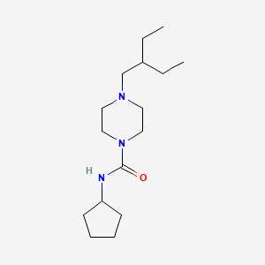 N-cyclopentyl-4-(2-ethylbutyl)piperazine-1-carboxamide