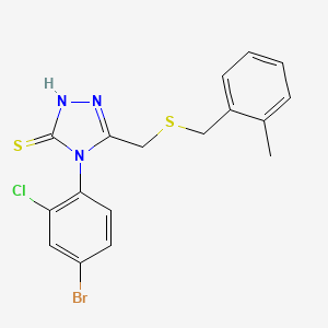 4-(4-bromo-2-chlorophenyl)-5-{[(2-methylbenzyl)thio]methyl}-4H-1,2,4-triazole-3-thiol