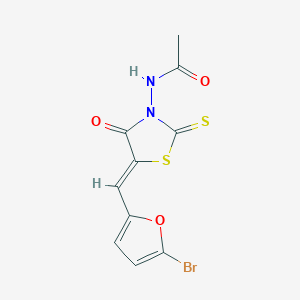 N-{5-[(5-bromo-2-furyl)methylene]-4-oxo-2-thioxo-1,3-thiazolidin-3-yl}acetamide