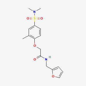 2-[4-(DIMETHYLSULFAMOYL)-2-METHYLPHENOXY]-N-[(FURAN-2-YL)METHYL]ACETAMIDE