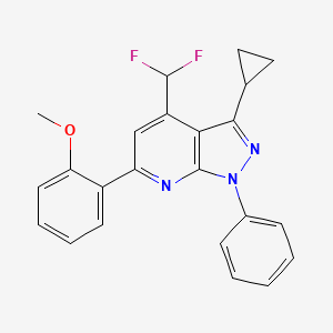 2-[3-CYCLOPROPYL-4-(DIFLUOROMETHYL)-1-PHENYL-1H-PYRAZOLO[3,4-B]PYRIDIN-6-YL]PHENYL METHYL ETHER