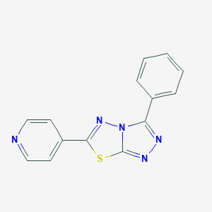 molecular formula C14H9N5S B482356 3-Phenyl-6-(4-pyridinyl)[1,2,4]triazolo[3,4-b][1,3,4]thiadiazole CAS No. 321993-83-3