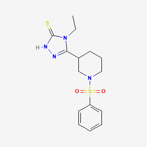 4-ethyl-5-[1-(phenylsulfonyl)piperidin-3-yl]-4H-1,2,4-triazole-3-thiol