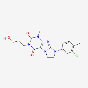 8-(3-chloro-4-methylphenyl)-3-(3-hydroxypropyl)-1-methyl-7,8-dihydro-1H-imidazo[2,1-f]purine-2,4(3H,6H)-dione