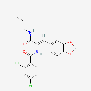 N-[(Z)-1-(1,3-benzodioxol-5-yl)-3-(butylamino)-3-oxoprop-1-en-2-yl]-2,4-dichlorobenzamide