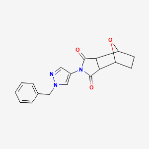 4-(1-benzyl-1H-pyrazol-4-yl)-10-oxa-4-azatricyclo[5.2.1.0~2,6~]decane-3,5-dione