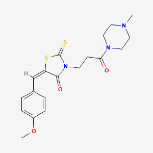 5-(4-methoxybenzylidene)-3-[3-(4-methyl-1-piperazinyl)-3-oxopropyl]-2-thioxo-1,3-thiazolidin-4-one